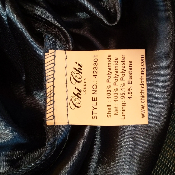 NWT Chi Chi London Gorgeous Teal Retro Party Prom Dress 16 - Picture 6 of 12